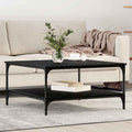 Tavolino da salotto Rovere nero 80 x 80 x 40 cm
