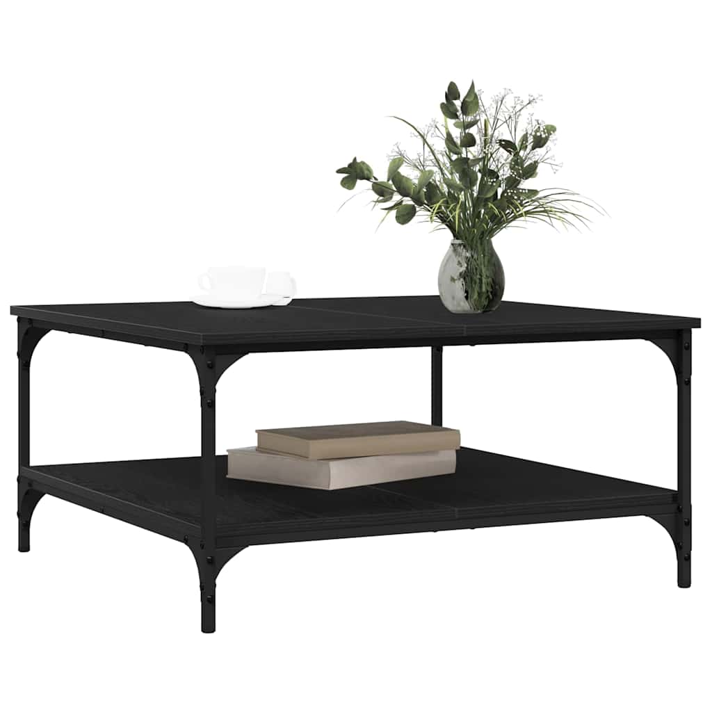 Tavolino da salotto Rovere nero 80 x 80 x 40 cm
