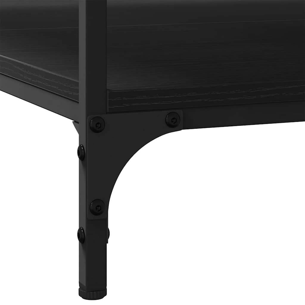Tavolino da salotto Rovere nero 100 x 100 x 40 cm