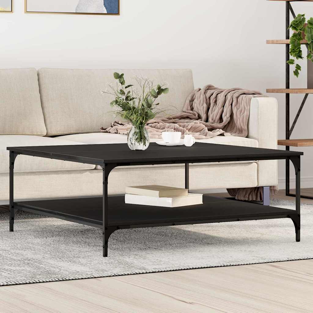 Tavolino da salotto Rovere nero 100 x 100 x 40 cm