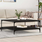 Tavolino da salotto Rovere nero 100 x 100 x 40 cm