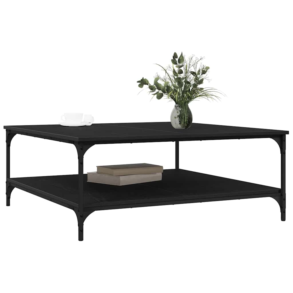 Tavolino da salotto Rovere nero 100 x 100 x 40 cm