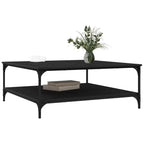 Tavolino da salotto Rovere nero 100 x 100 x 40 cm