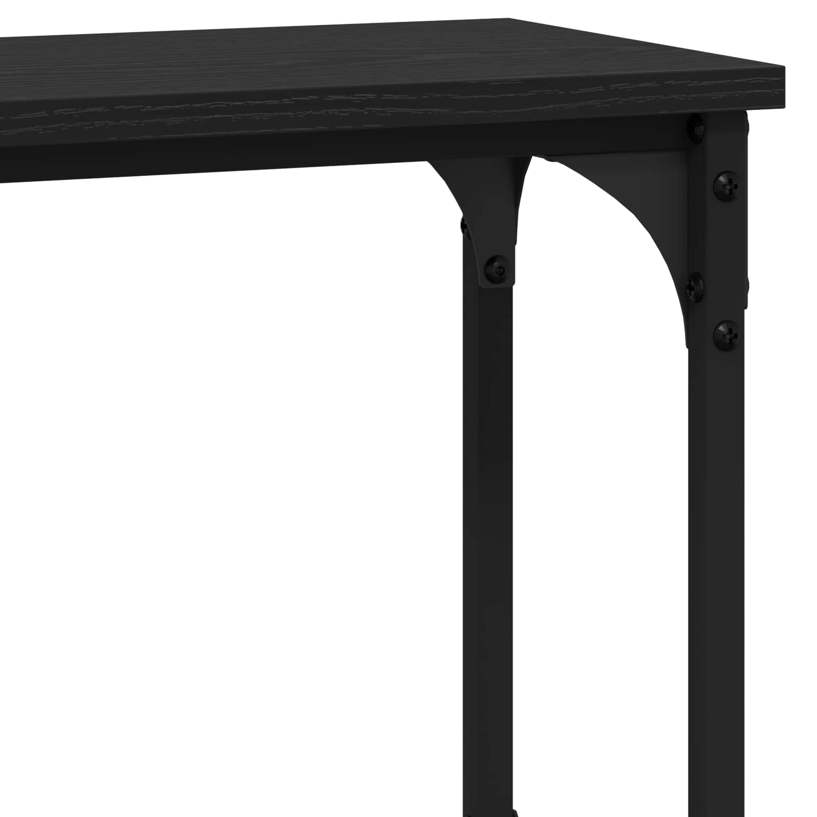 Tavolo consolle con lo scaffale Rovere nero 100 x 22,5 x 75 cm