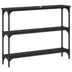 Tavolo consolle con lo scaffale Rovere nero 100 x 22,5 x 75 cm