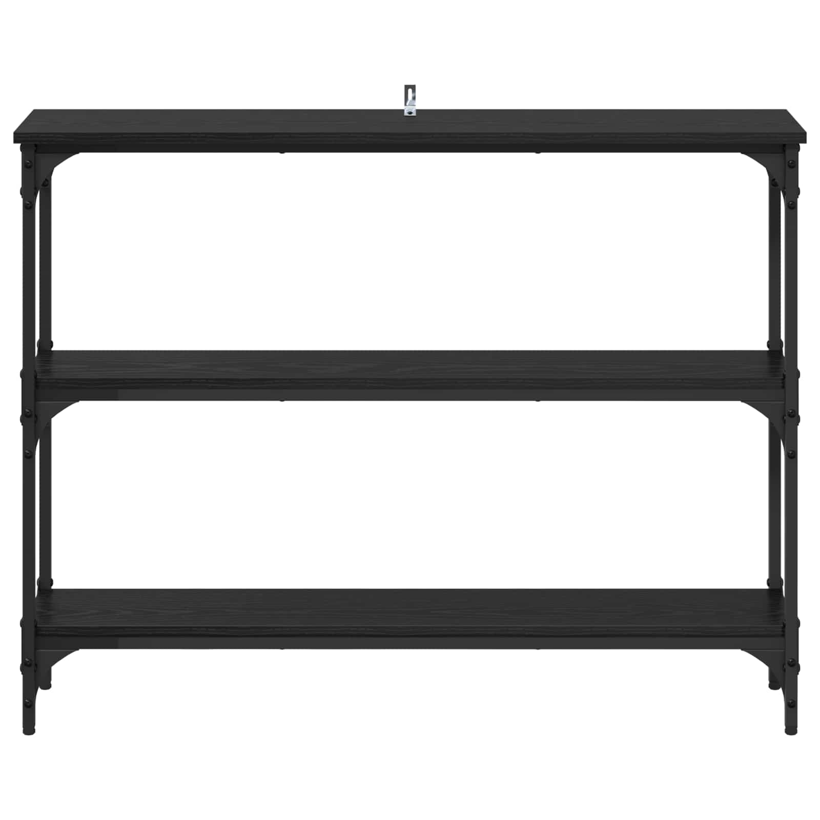 Tavolo consolle con lo scaffale Rovere nero 100 x 22,5 x 75 cm