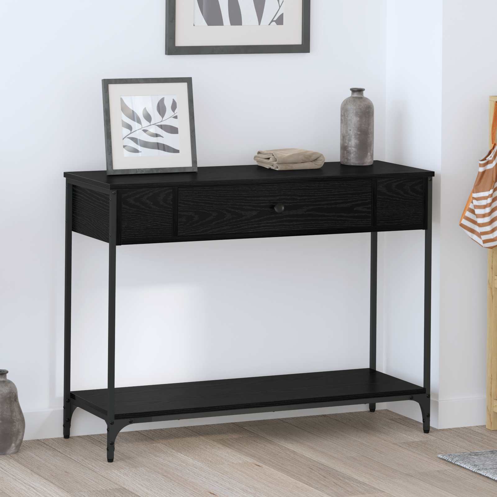 Tavolo consolle Altro Rovere nero 100 x 34.5 x 75 cm