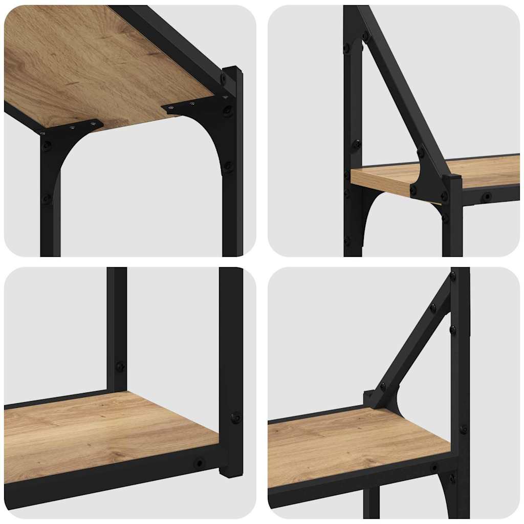 Scaffale da parete rovere artigianale 60 x 21 x 51 cm