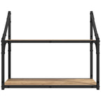 Scaffale da parete rovere artigianale 60 x 21 x 51 cm