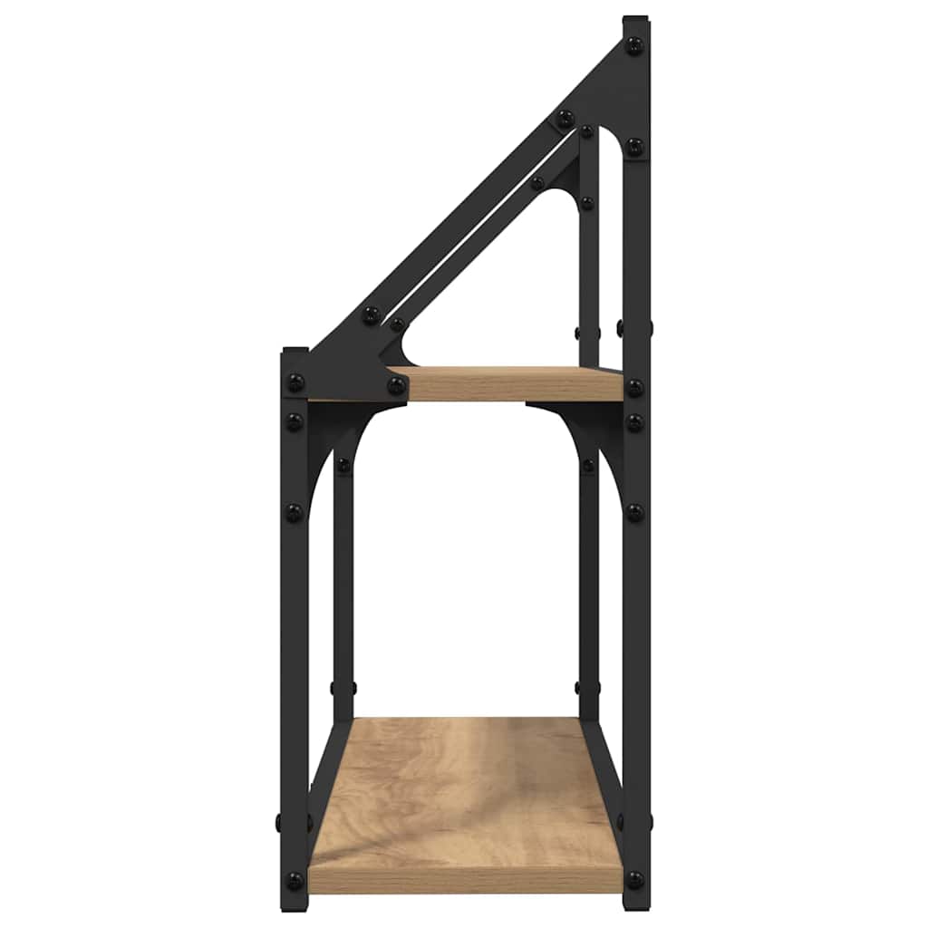 Scaffale da parete rovere artigianale 60 x 21 x 51 cm