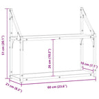 Scaffale da parete rovere artigianale 60 x 21 x 51 cm