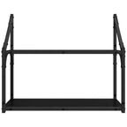 Scaffale da parete con lo scaffale Rovere nero 60 x 21 x 51 cm