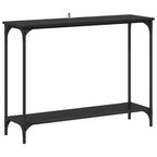 Tavolo consolle con lo scaffale Rovere nero 101 x 30.5 x 75 cm