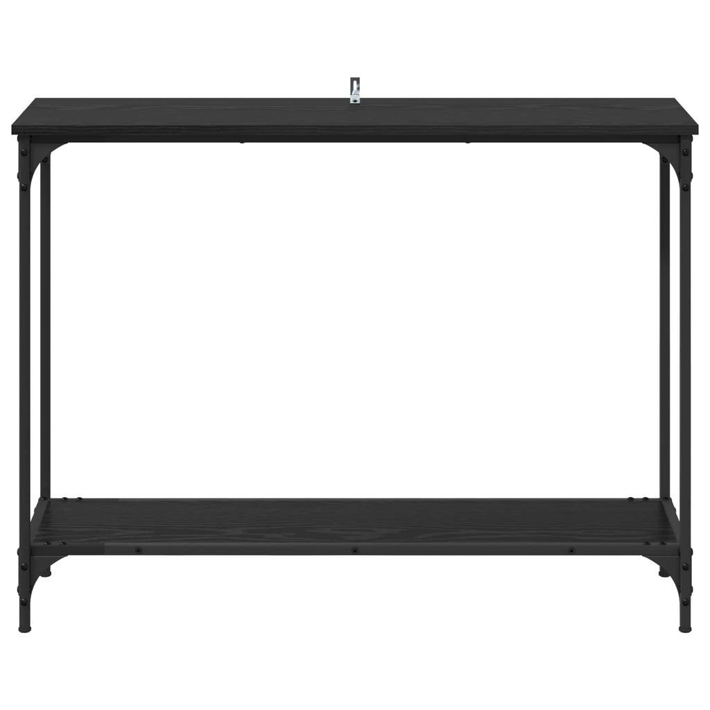 Tavolo consolle con lo scaffale Rovere nero 101 x 30.5 x 75 cm