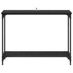 Tavolo consolle con lo scaffale Rovere nero 101 x 30.5 x 75 cm