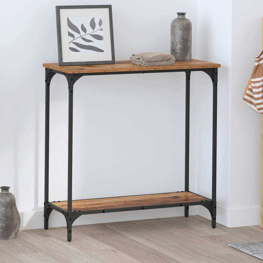 Tavolo consolle con lo scaffale Legno vecchio 75 x 30.5 x 75 cm