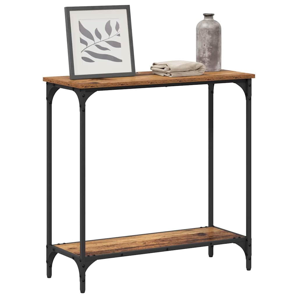 Tavolo consolle con lo scaffale Legno vecchio 75 x 30.5 x 75 cm