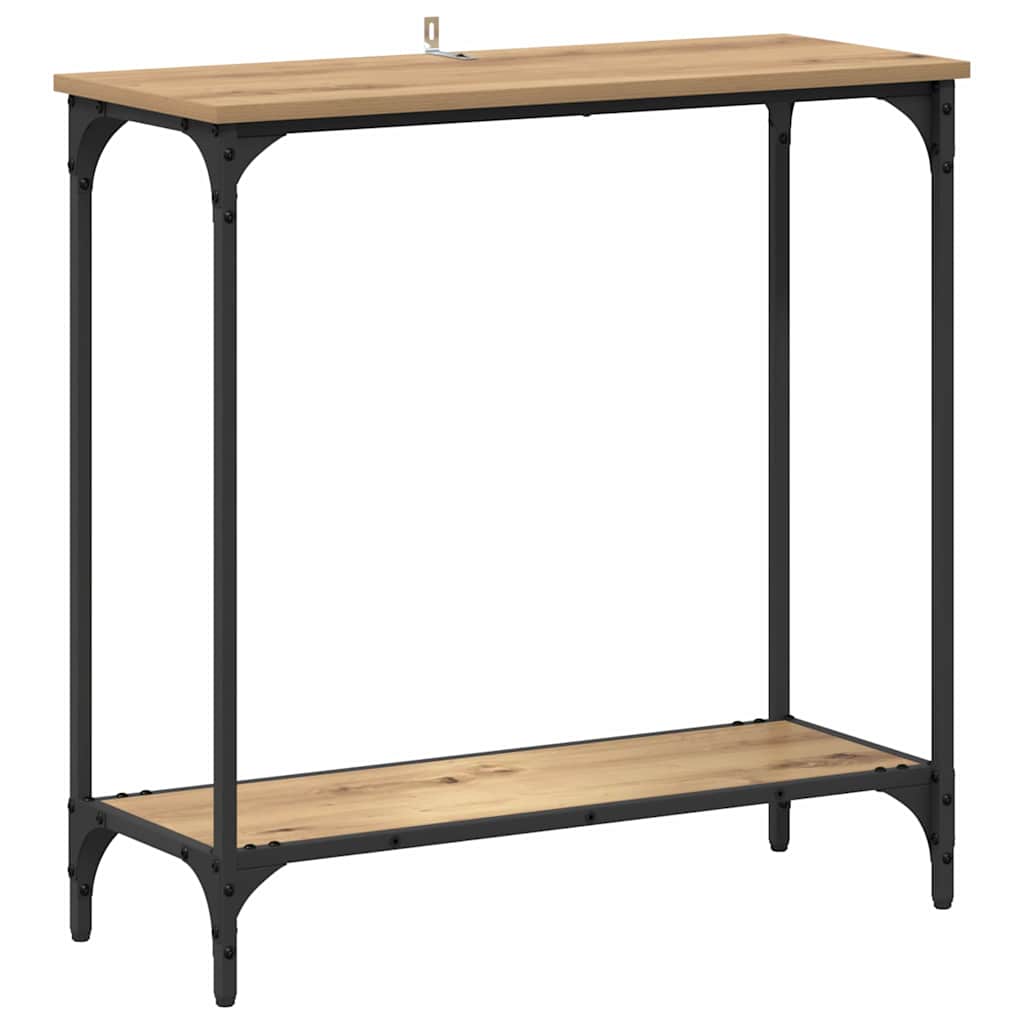 Tavolo consolle rovere artigianale 75 x 30.5 x 75 cm