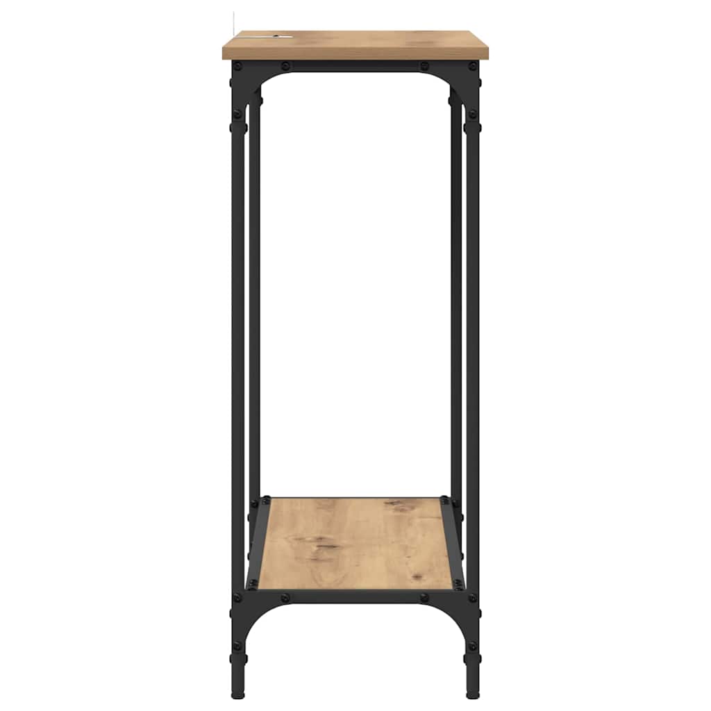 Tavolo consolle rovere artigianale 75 x 30.5 x 75 cm
