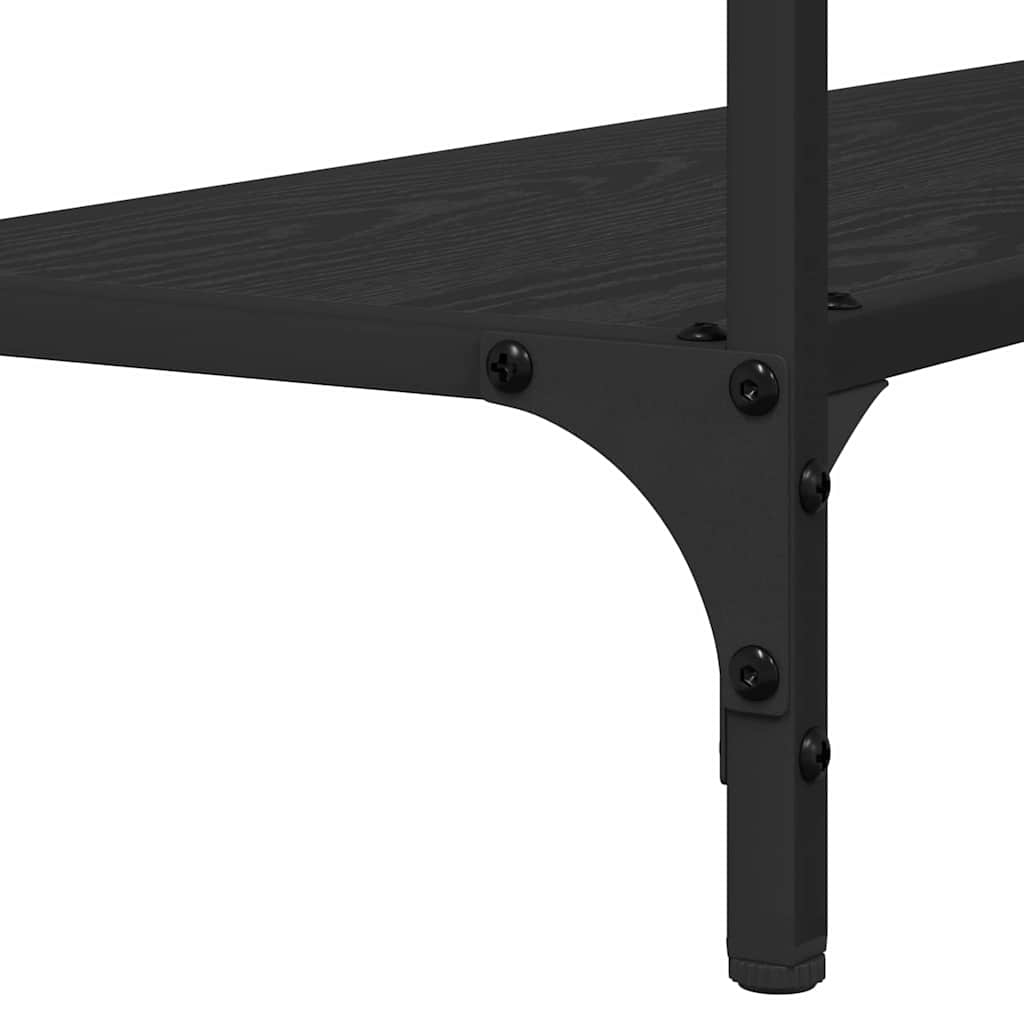 Tavolo consolle Rovere nero 75 x 30.5 x 75 cm Legno multistrato