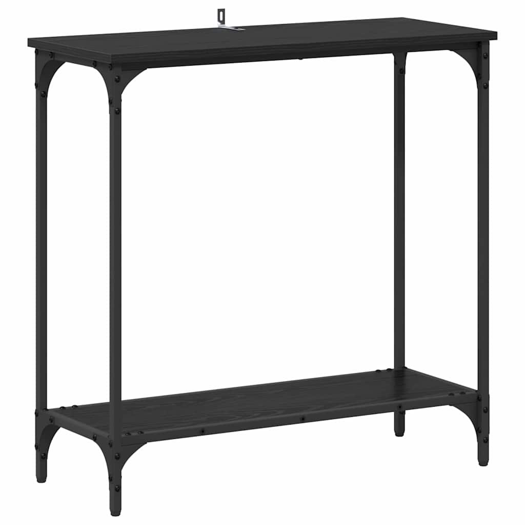 Tavolo consolle Rovere nero 75 x 30.5 x 75 cm Legno multistrato