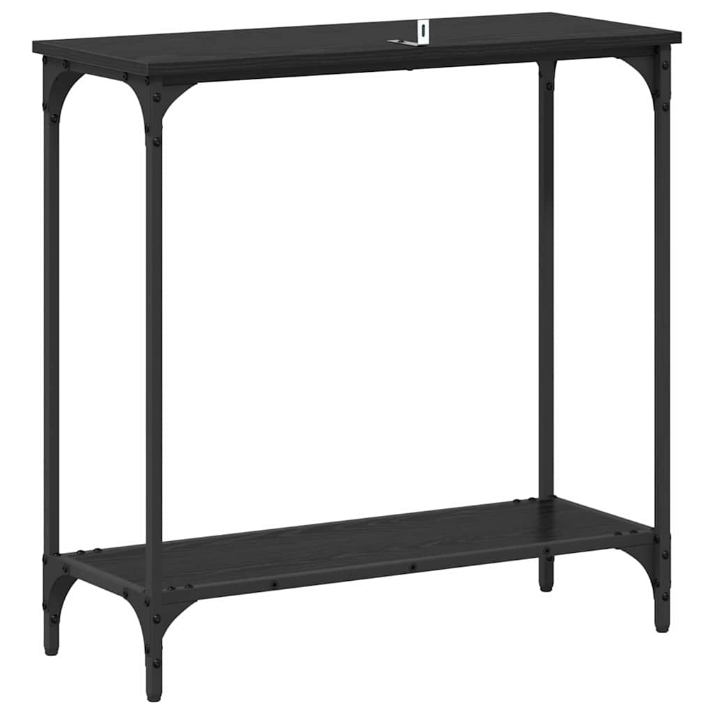 Tavolo consolle Rovere nero 75 x 30.5 x 75 cm Legno multistrato