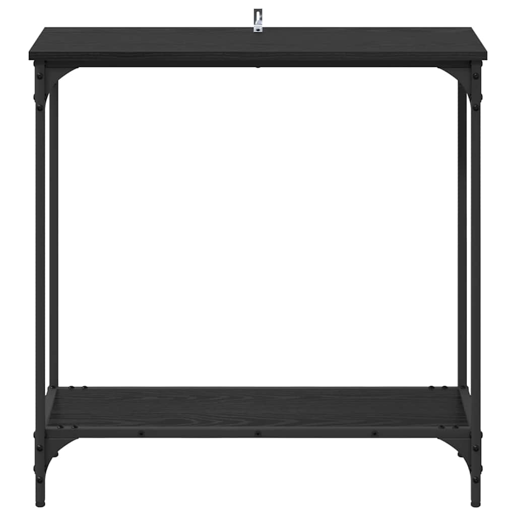 Tavolo consolle Rovere nero 75 x 30.5 x 75 cm Legno multistrato