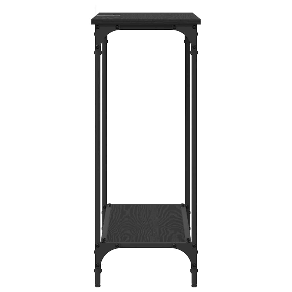 Tavolo consolle Rovere nero 75 x 30.5 x 75 cm Legno multistrato