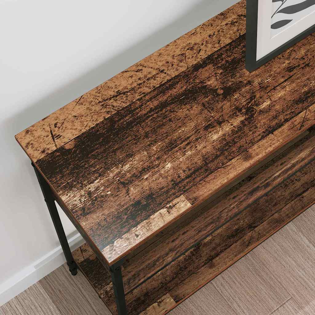 Tavolo consolle con lo scaffale Legno vecchio 100 x 29 x 75 cm