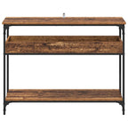 Tavolo consolle con lo scaffale Legno vecchio 100 x 29 x 75 cm