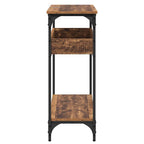Tavolo consolle con lo scaffale Legno vecchio 100 x 29 x 75 cm