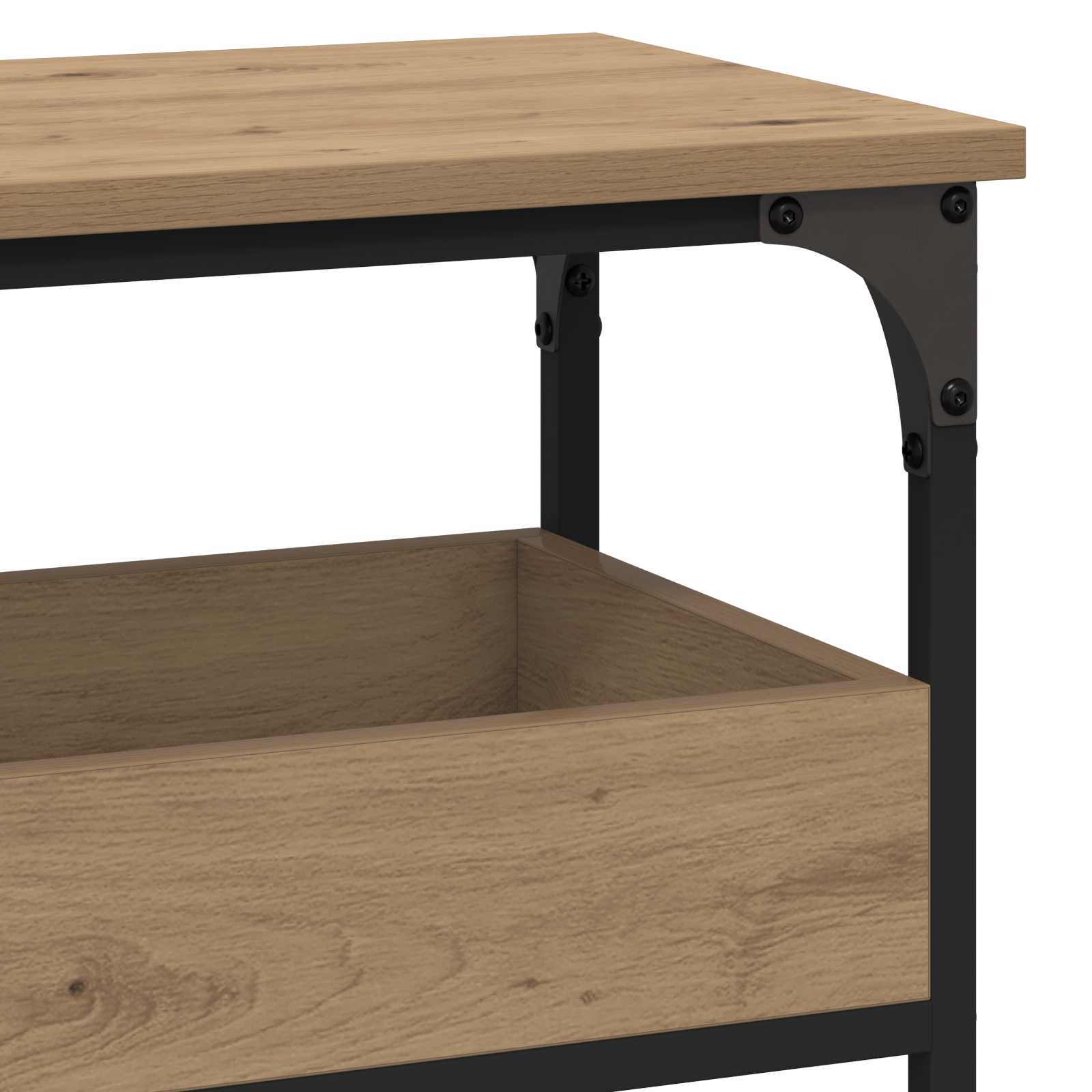 Tavolo consolle rovere artigianale 100 x 29 x 75 cm
