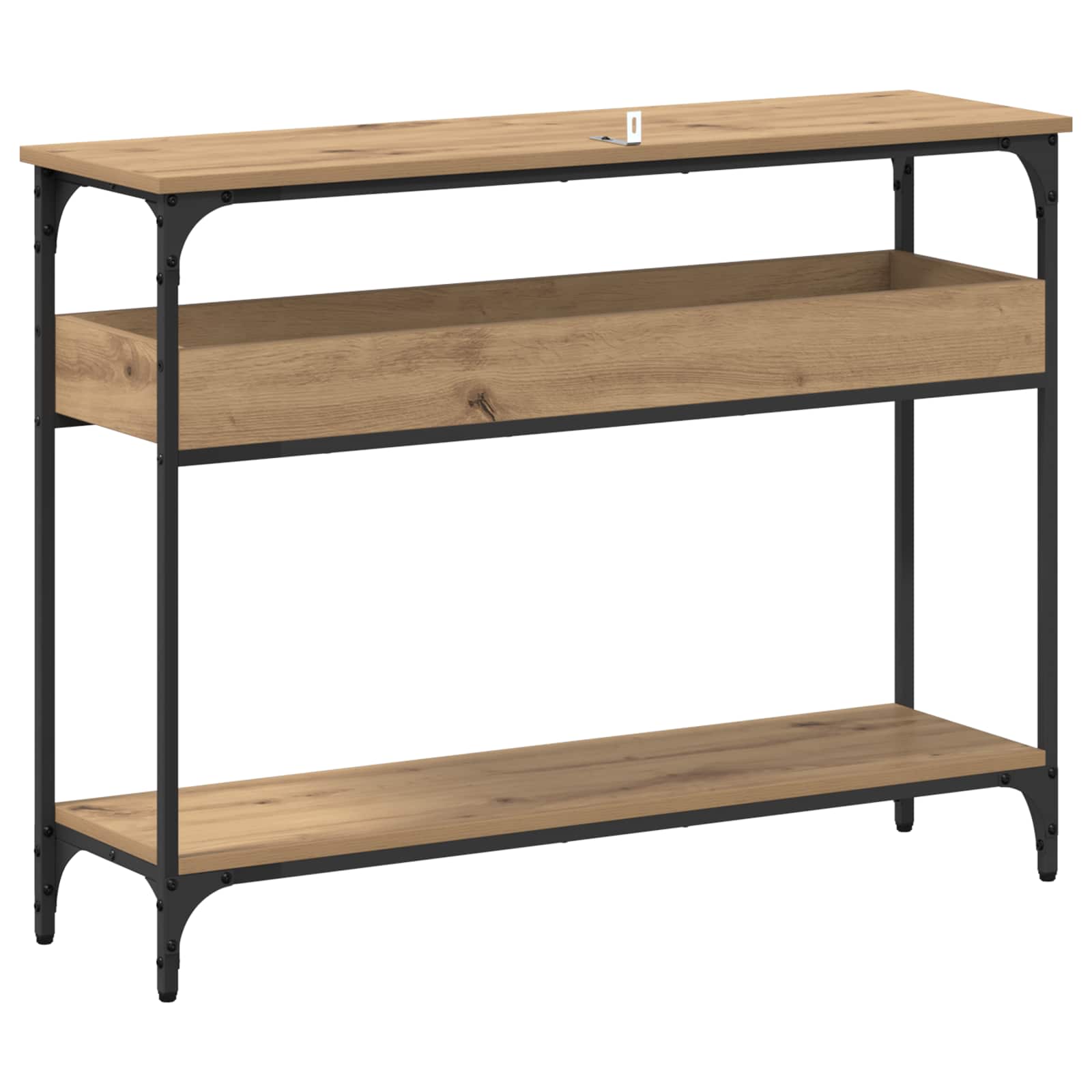 Tavolo consolle rovere artigianale 100 x 29 x 75 cm