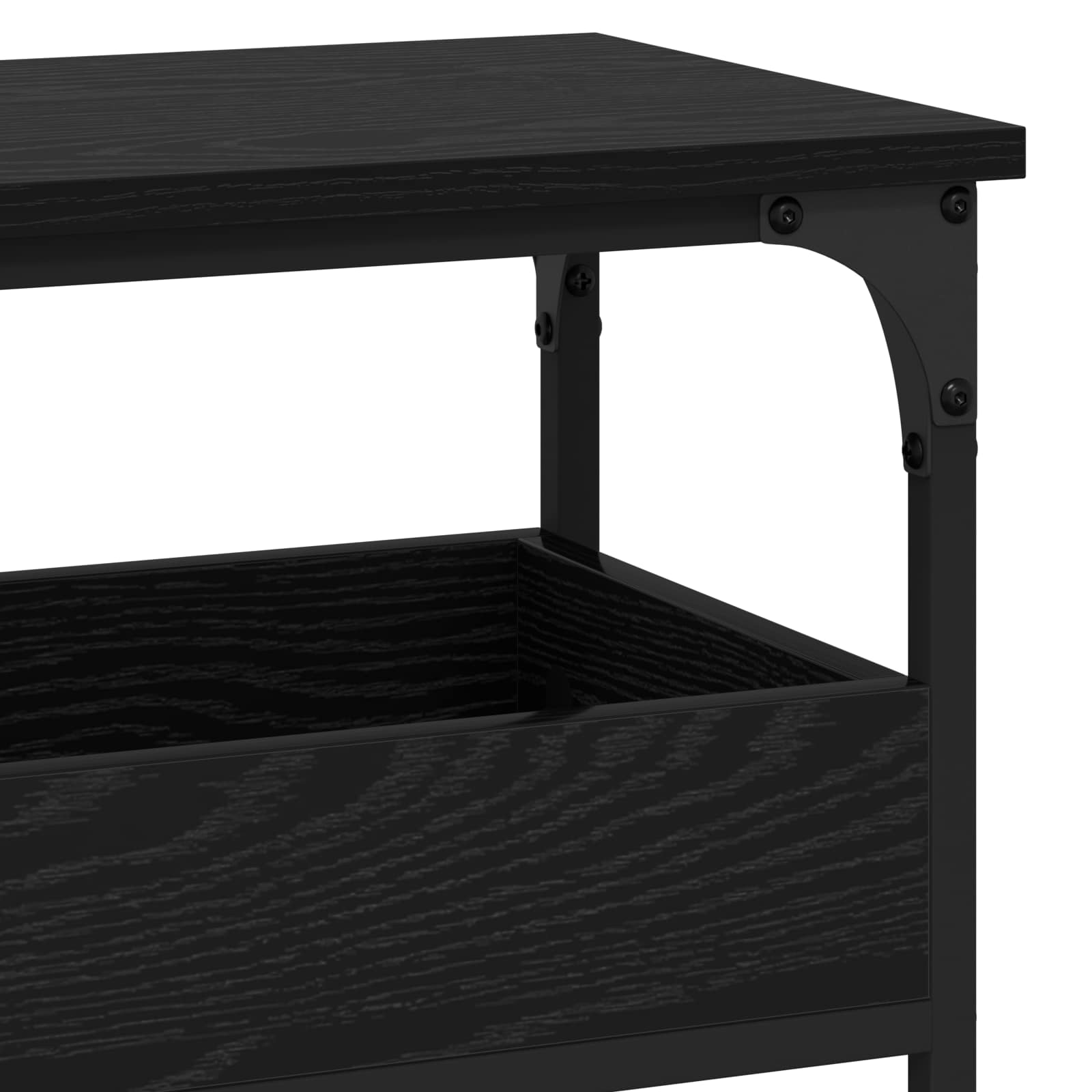Tavolo consolle Rovere nero 100 x 29 x 75 cm Legno multistrato