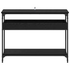 Tavolo consolle Rovere nero 100 x 29 x 75 cm Legno multistrato