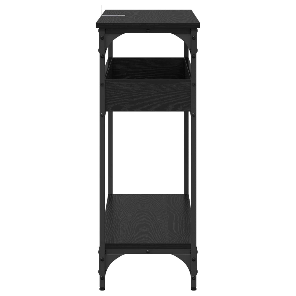 Tavolo consolle Rovere nero 100 x 29 x 75 cm Legno multistrato