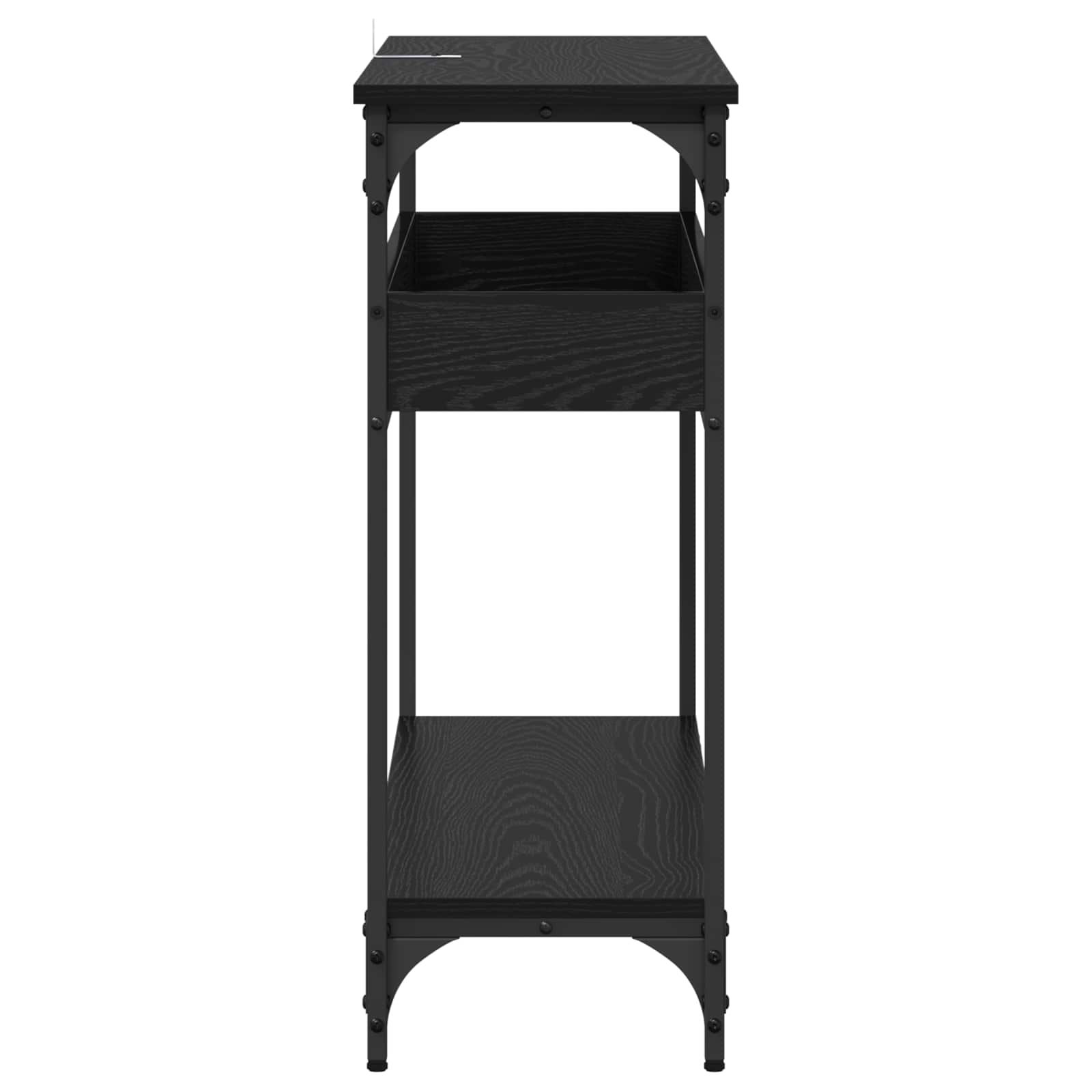 Tavolo consolle Rovere nero 100 x 29 x 75 cm Legno multistrato