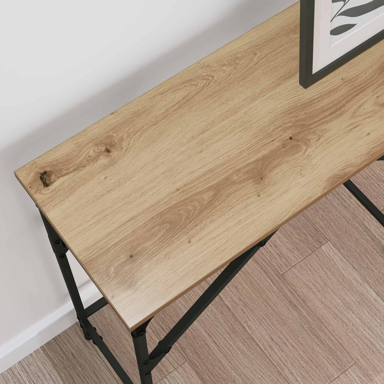 Tavolo consolle rovere artigianale 140 x 29 x 75 cm