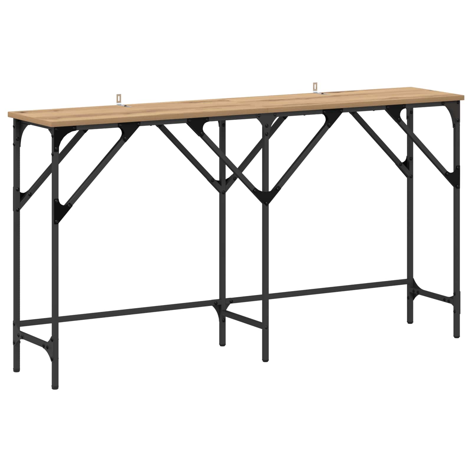 Tavolo consolle rovere artigianale 140 x 29 x 75 cm