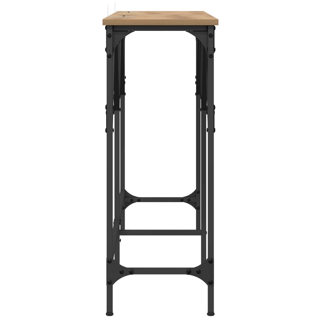 Tavolo consolle rovere artigianale 140 x 29 x 75 cm