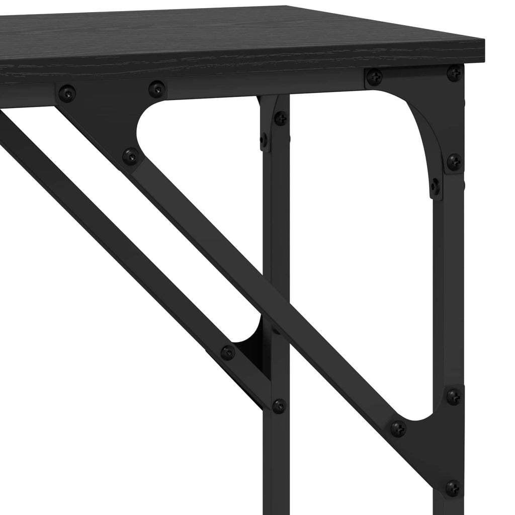 Tavolo consolle Rovere Nero 140 x 29 x 75 cm Legno multistrato
