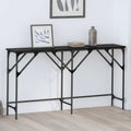 Tavolo consolle Rovere Nero 140 x 29 x 75 cm Legno multistrato
