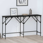 Tavolo consolle Rovere Nero 140 x 29 x 75 cm Legno multistrato
