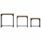 Tavolo da caffè nesting 3 pcs rovere artigianale