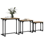 Tavolo da caffè nesting 3 pcs rovere artigianale