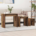 Tavolino da salotto 3 pcs Legno vecchio Legno multistrato