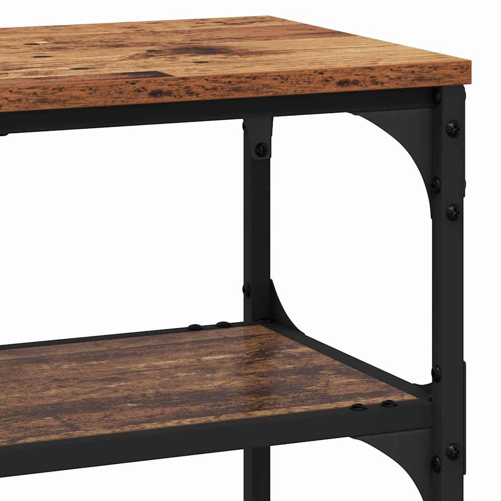 Tavolo consolle con lo scaffale Legno vecchio 100 x 30 x 75 cm