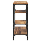 Tavolo consolle con lo scaffale Legno vecchio 100 x 30 x 75 cm