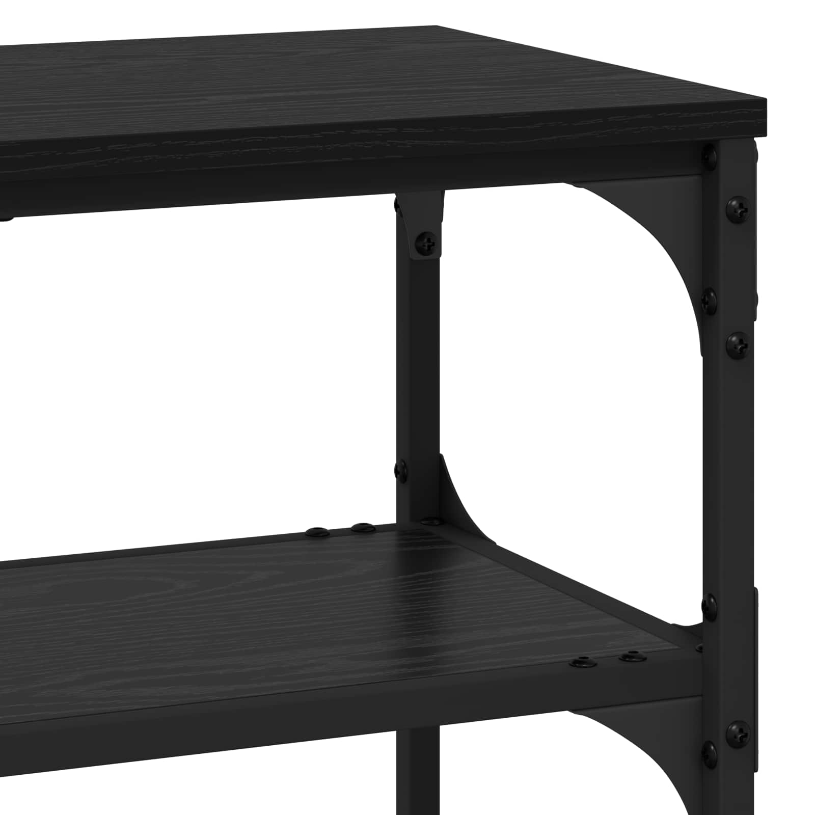 Tavolo consolle Rovere Nero 100 x 30 x 75 cm Legno multistrato