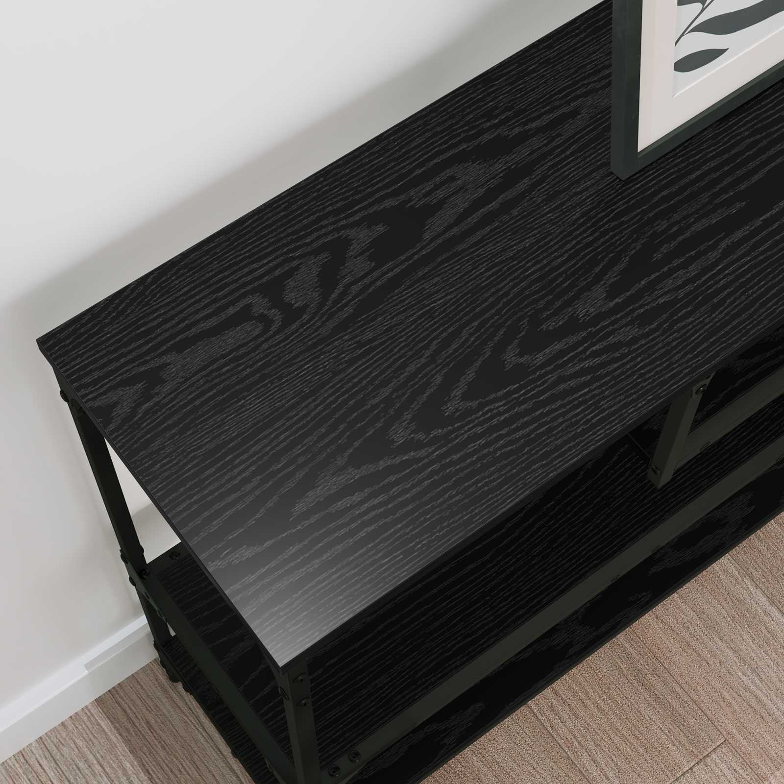 Tavolo consolle Rovere Nero 100 x 30 x 75 cm Legno multistrato